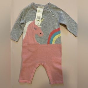 NWT Peek Rainbow Unicorn Coverall 3-6 Months $58